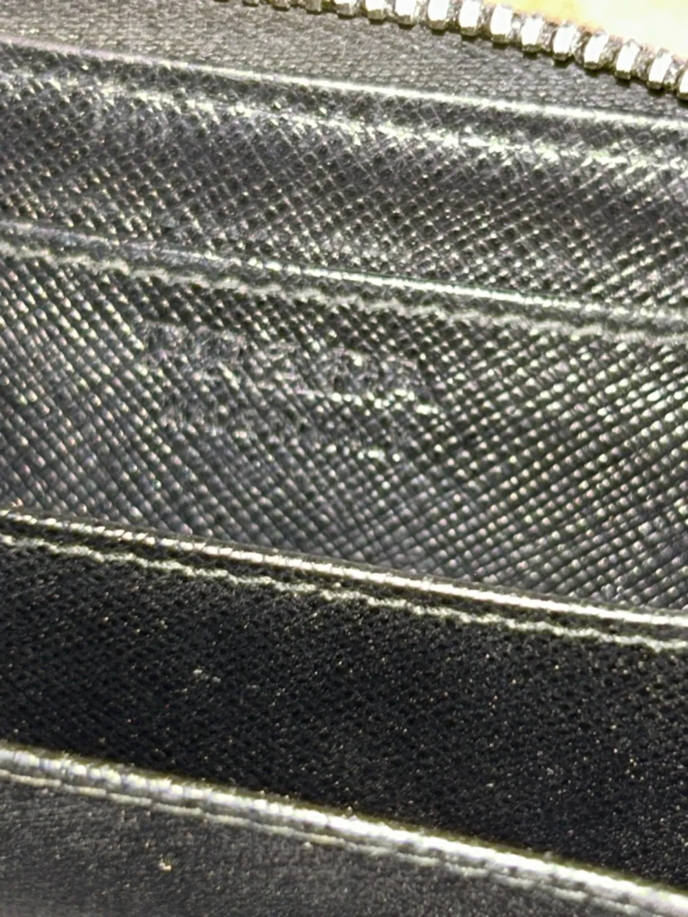 Authentic Prada Black Saffiano Zip Wallet / Coin Case